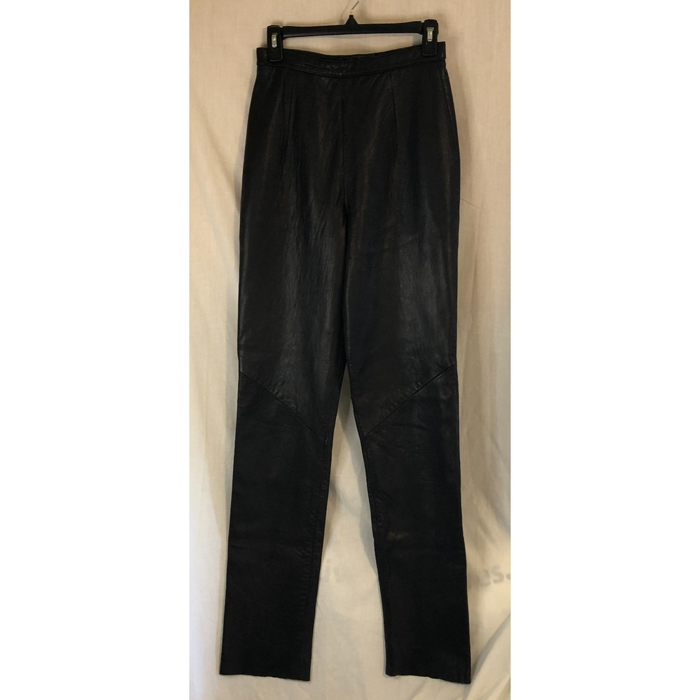 WILSONS LEATHER Pants PELLE Studio Size 4 Women's 25x34 Flare Leg Bootcut VTG